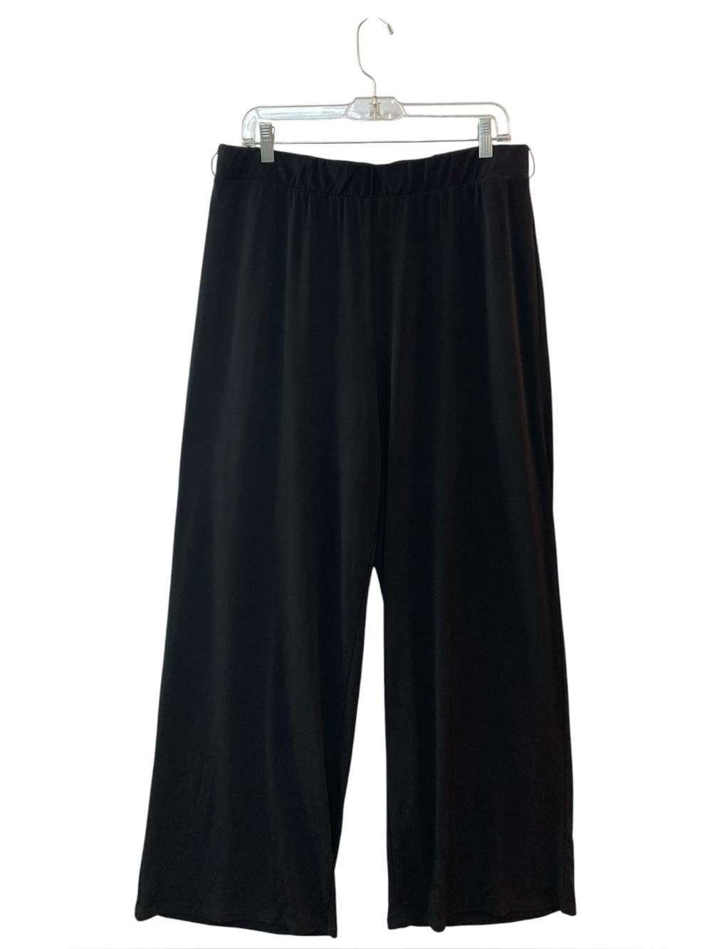 Magaschoni Black Wide Leg Pants Size XL Minimalist Career Relaxed Fit Classic